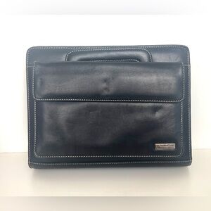 2009 Franklin Covey LEATHER Planner Organizer 7 Ring Insert Handle 10.25” UNUSED